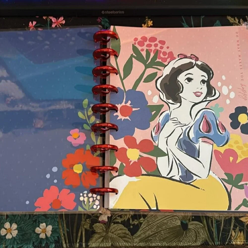 Happy Planner Disney Snow White Classic Journal w/red metal discs